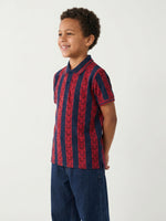True Religion Boys Multi Striped Regular Fit Pure Cotton Polo T-Shirt