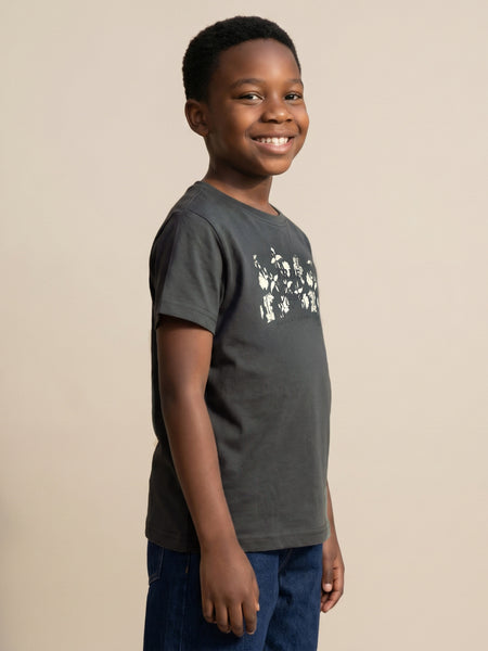 True Religion Boys Green Printed Regular Fit Pure Cotton T-Shirt