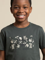 True Religion Boys Green Printed Regular Fit Pure Cotton T-Shirt