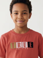 True Religion Boys Red Solid Regular Fit T-Shirt