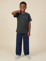 True Religion Boys Green Solid Regular Fit Pure Cotton T-Shirt