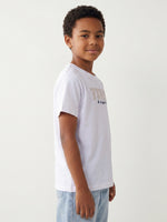 True Religion Boys Cream Solid Regular Fit Pure Cotton T-Shirt