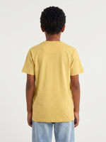 True Religion Boys Yellow Solid Regular Fit T-Shirt