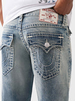 True Religion Blue Straight Fit Ricky Super T Stretchable Jeans