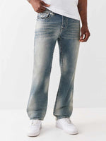 True Religion Blue Straight Fit Ricky Super T Stretchable Jeans