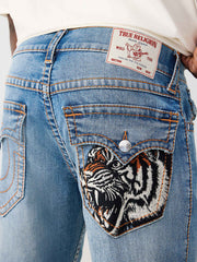 True Religion Blue Straight Fit Ricky Big T Stretchable Jeans