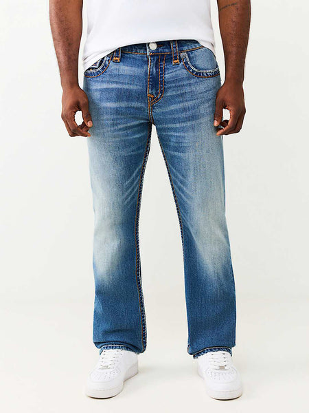 True Religion Blue Straight Fit Ricky Ropestitch Stretchable Jeans