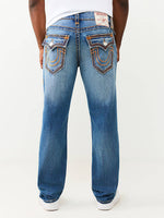 True Religion Blue Straight Fit Ricky Ropestitch Stretchable Jeans