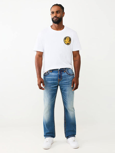 True Religion Blue Straight Fit Ricky Ropestitch Stretchable Jeans