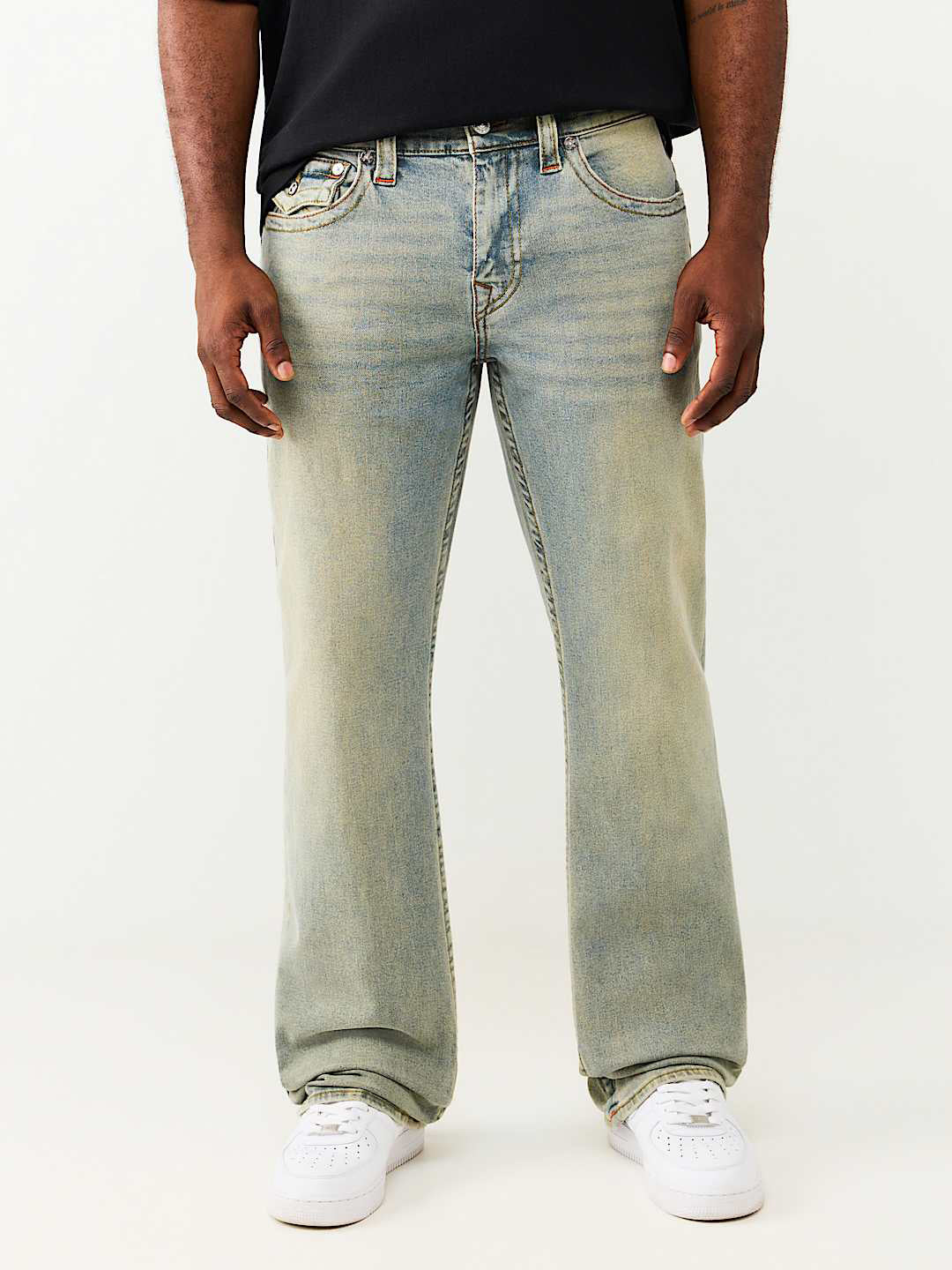 True Religion Blue SN Billy Bootcut Solid Stretchable Jeans
