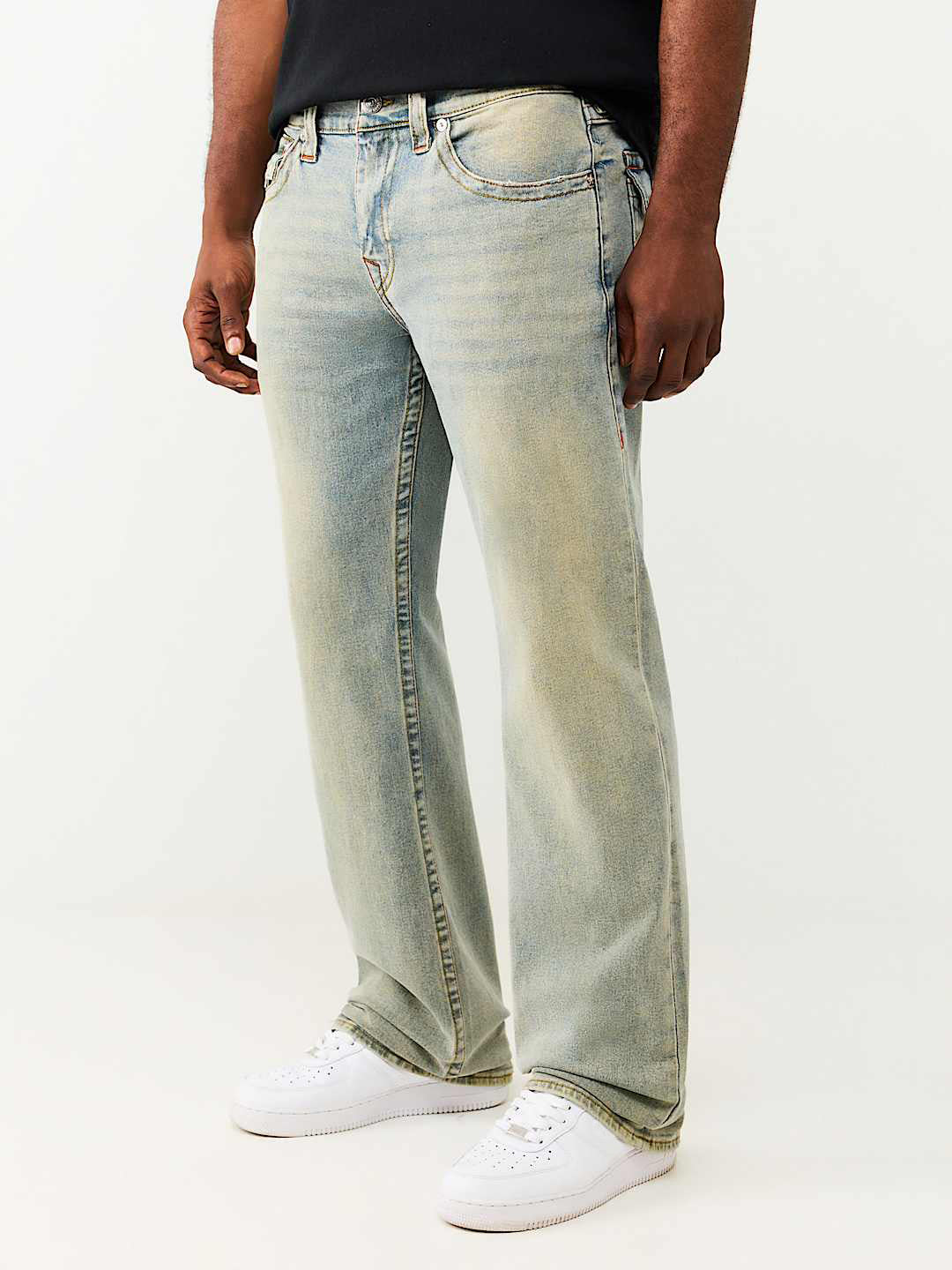 True Religion Blue SN Billy Bootcut Solid Stretchable Jeans