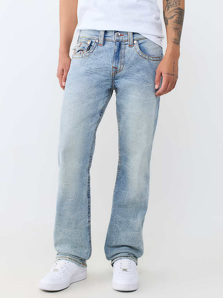 True Religion Blue Straight Fit Ricky Big T Stretchable Jeans