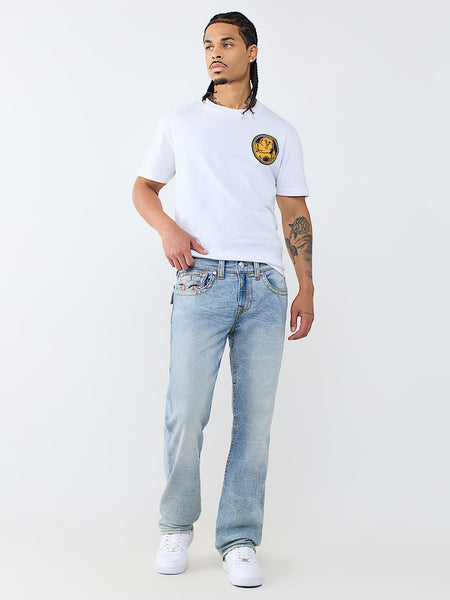 True Religion Blue Straight Fit Ricky Big T Stretchable Jeans