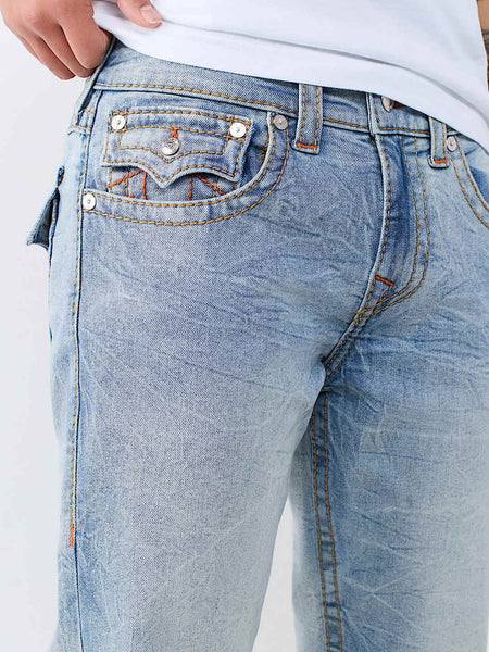 True Religion Blue Straight Fit Ricky Big T Stretchable Jeans