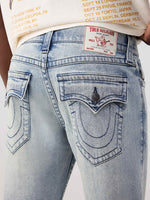 True Religion Blue SN Billy Bootcut Solid Stretchable Jeans