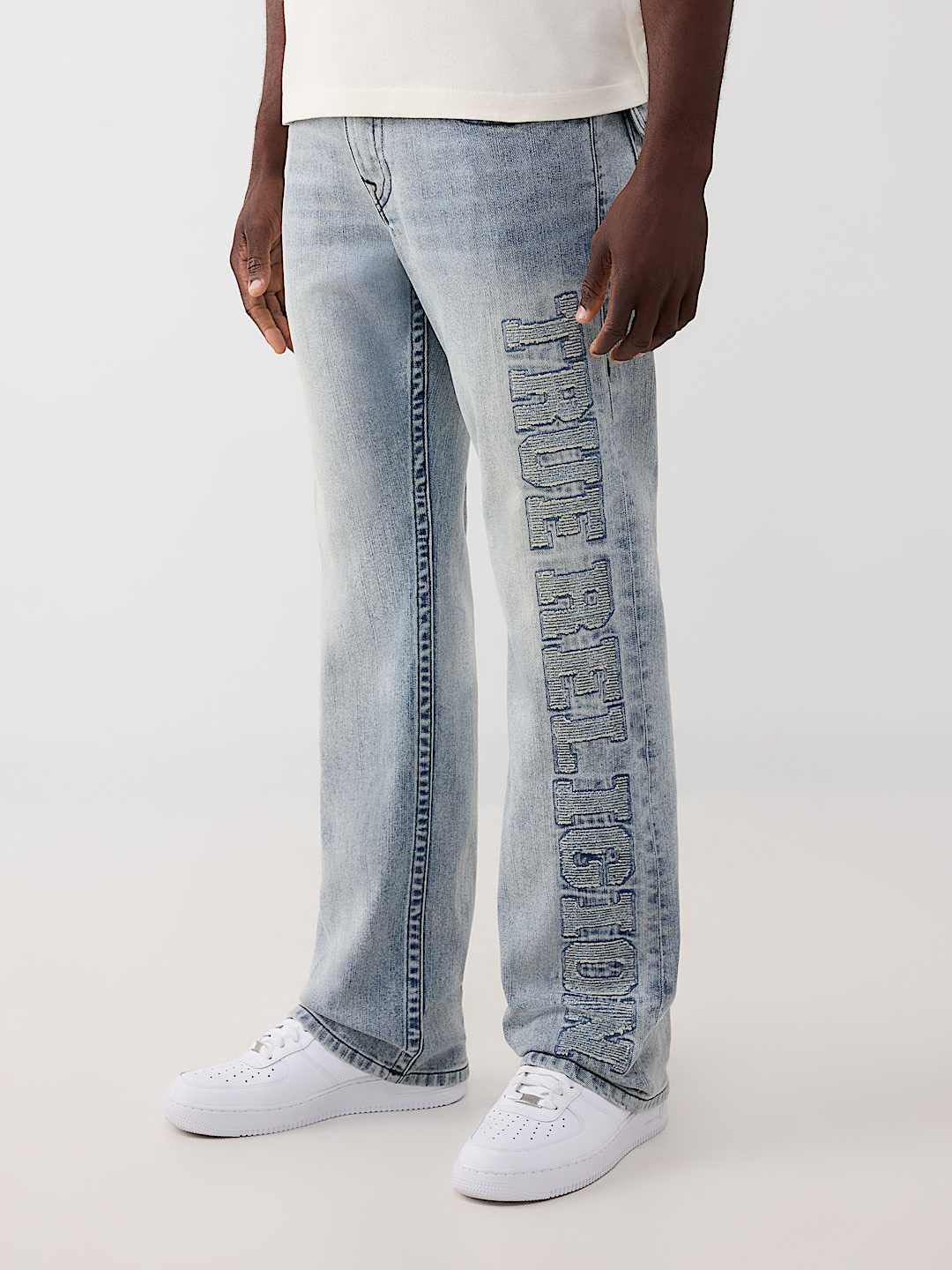True Religion Blue SN Billy Bootcut Solid Stretchable Jeans