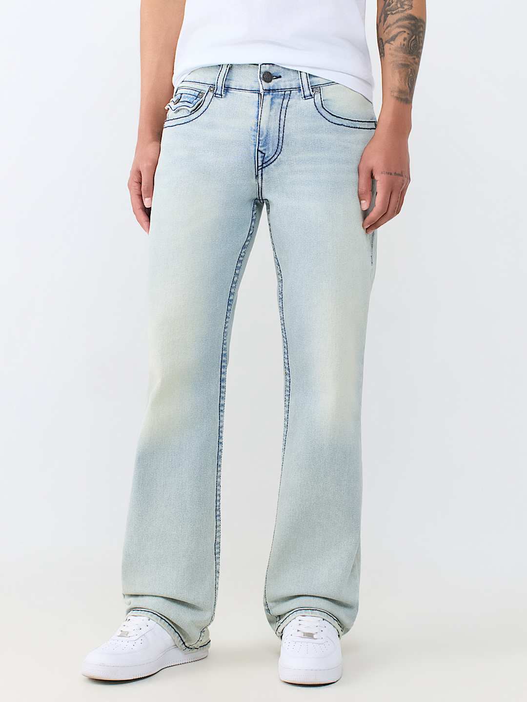 True Religion Blue Big T Billy Bootcut Solid Stretchable Jeans