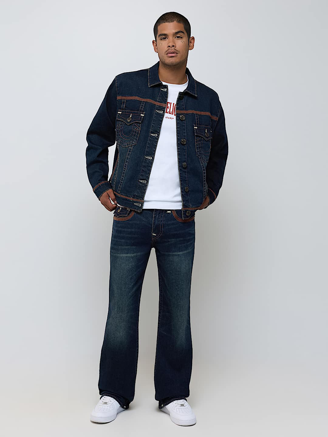 True Religion Blue Bootcut Billy Super T Stretchable Jeans