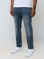 True Religion Men Blue Solid Rocco SN Skinny Fit Jeans