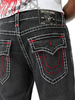 True Religion Black Ricky Super T Stretchable Straight Fit Jeans