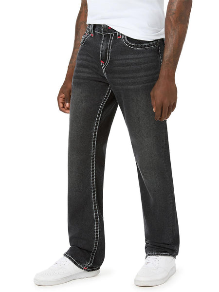 True Religion Black Ricky Super T Stretchable Straight Fit Jeans