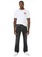 True Religion Black Ricky Super T Stretchable Straight Fit Jeans