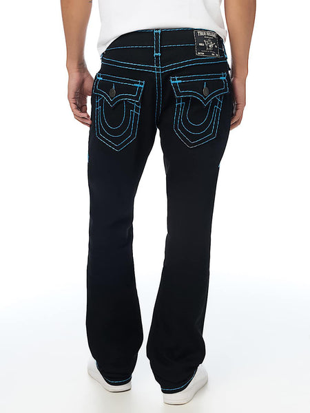 True Religion Men Ricky Suprer T Black Solid Straight Fit Jeans