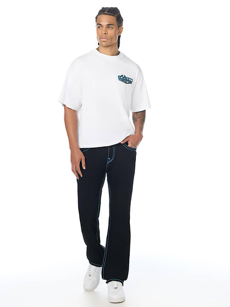 True Religion Men Ricky Suprer T Black Solid Straight Fit Jeans