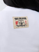 True Religion Women White Graphic Regular Fit T-Shirt