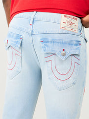 True Religion Blue Slim Fit Geno Embroidered Stretchable Jeans