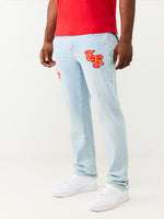 True Religion Blue Slim Fit Geno Embroidered Stretchable Jeans
