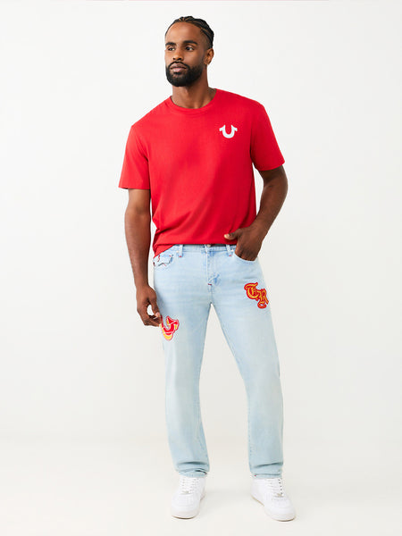 True Religion Blue Slim Fit Geno Embroidered Stretchable Jeans
