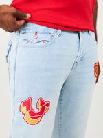 True Religion Blue Slim Fit Geno Embroidered Stretchable Jeans