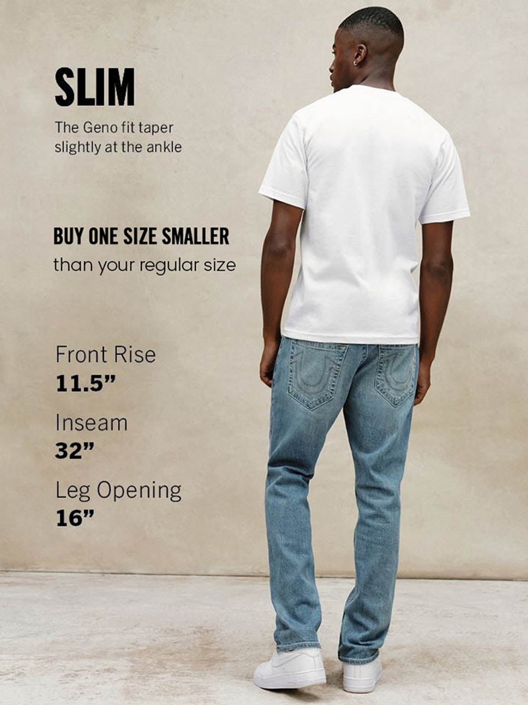 True Religion Blue Slim Fit Geno Embroidered Stretchable Jeans