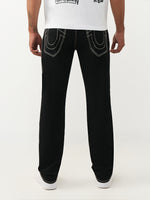 True Religion Black Slim Fit Geno Big T Stretchable Jeans