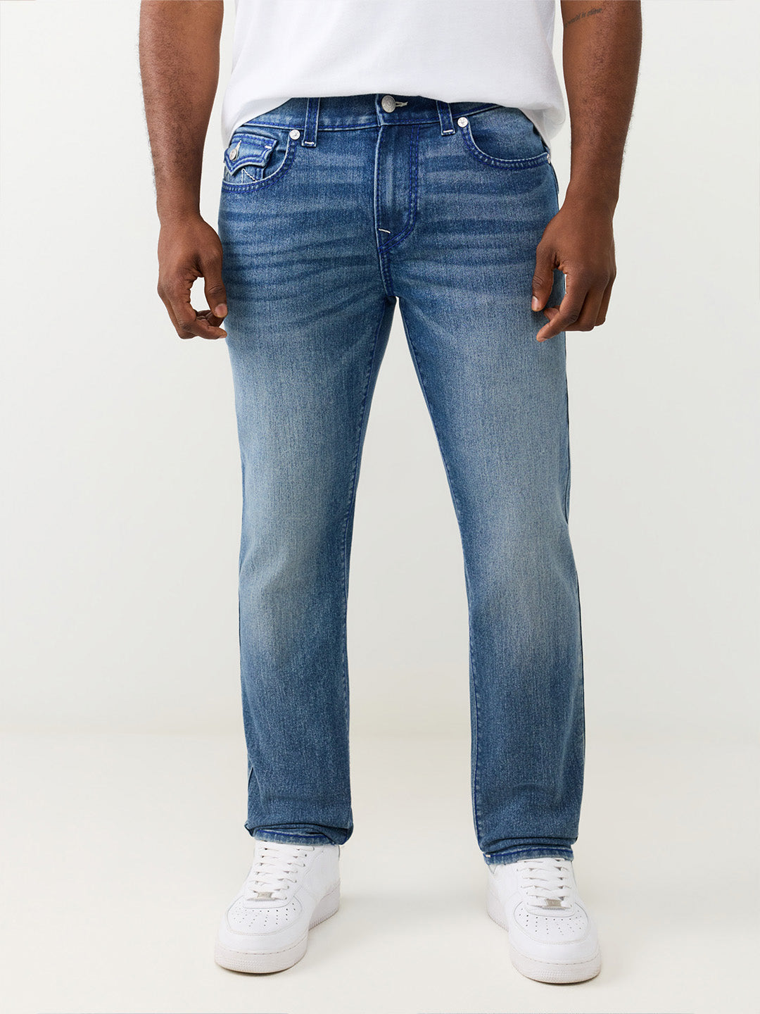 True Religion Blue Slim Fit Geno Big T Stretchable Jeans