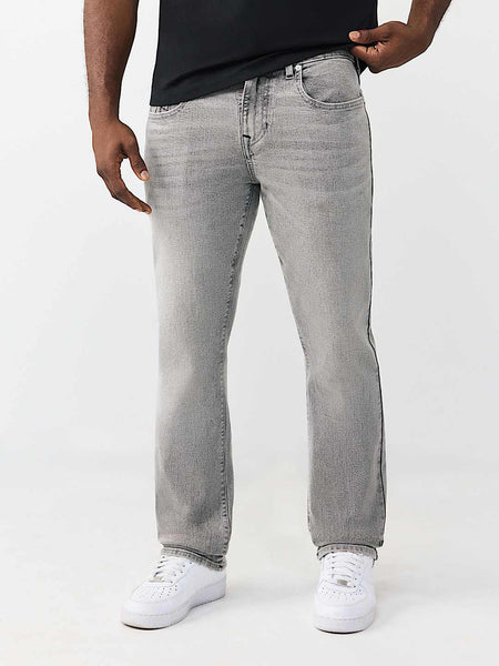 True Religion Grey Straight Fit Ricky SN Stretchable Jeans