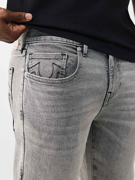 True Religion Grey Straight Fit Ricky SN Stretchable Jeans