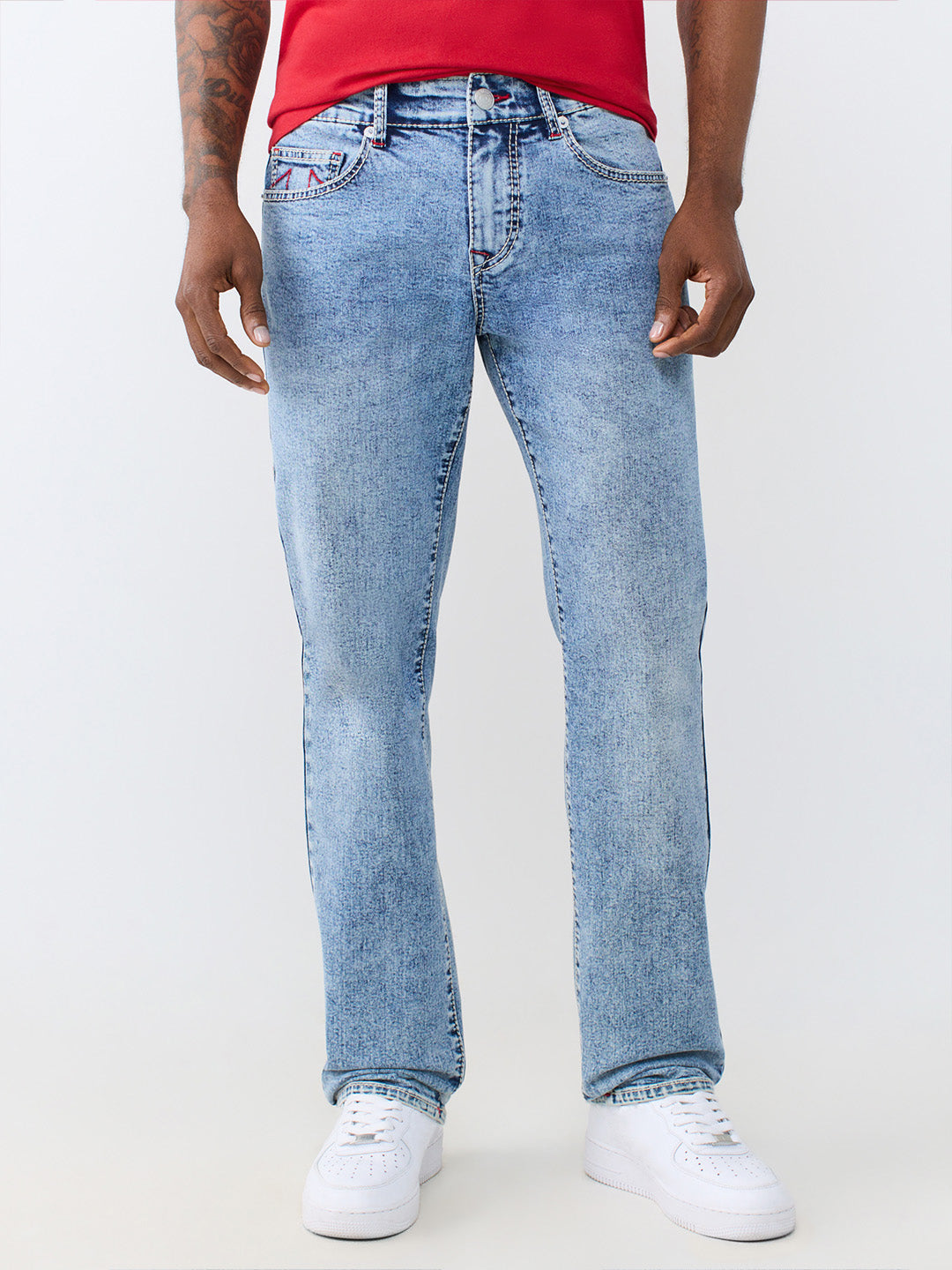 True Religion Blue Straight Fit Ricky Big T Stretchable Jeans