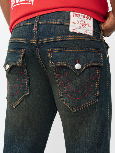 True Religion Blue Straight Fit Ricky Big T Stretchable Jeans