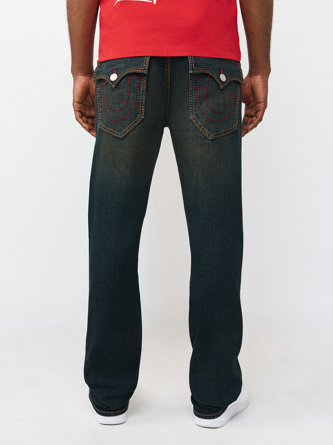 True Religion Blue Straight Fit Ricky Big T Stretchable Jeans