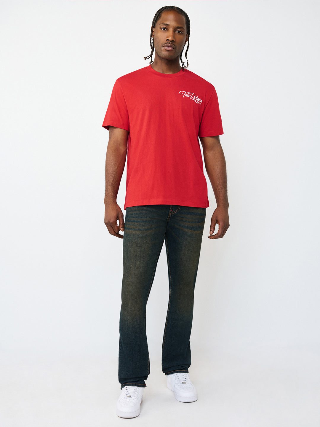 True Religion Blue Straight Fit Ricky Big T Stretchable Jeans