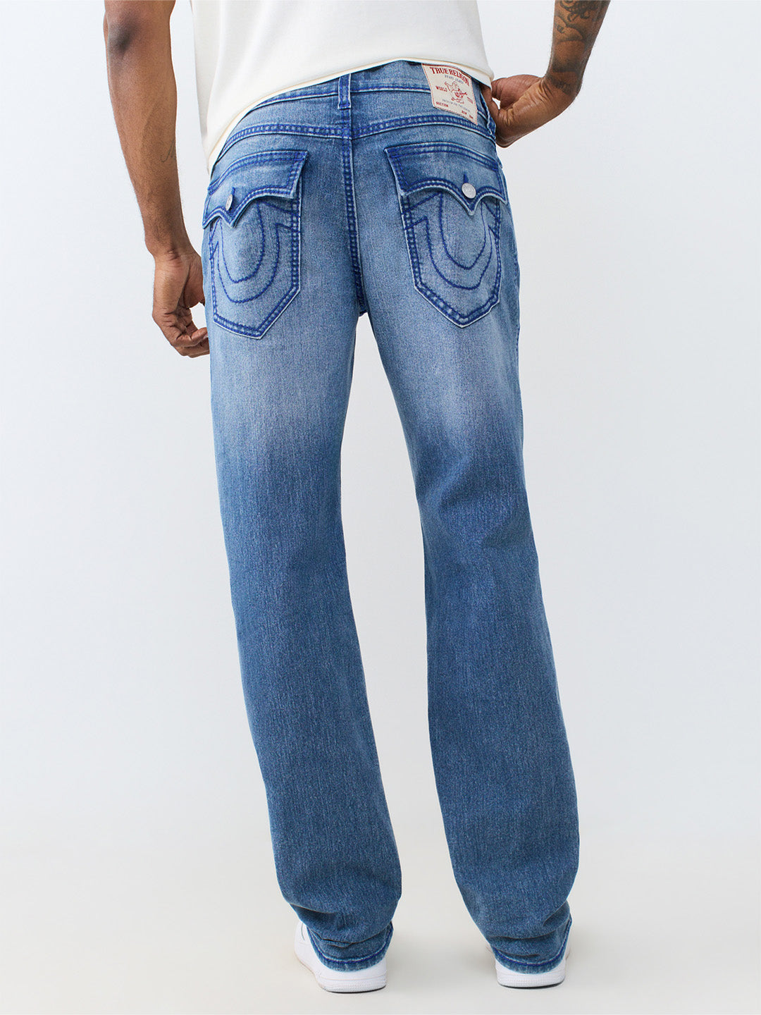True Religion Blue Straight Fit Ricky Big T Stretchable Jeans