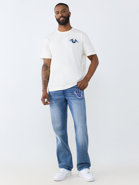 True Religion Blue Straight Fit Ricky Big T Stretchable Jeans