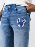 True Religion Blue Straight Fit Ricky Big T Stretchable Jeans