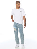 True Religion Blue Slim Fit Geno Typography Stretchable Jeans