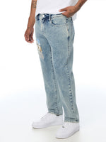 True Religion Blue Slim Fit Geno Typography Stretchable Jeans