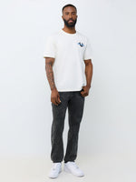 True Religion Men Grey Geno SN Solid Slim Fit Jeans
