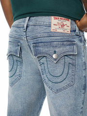 True Religion Men Geno SN Light Blue Solid Slim Fit Jeans