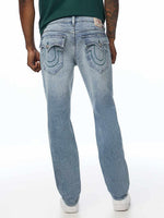 True Religion Men Geno SN Light Blue Solid Slim Fit Jeans